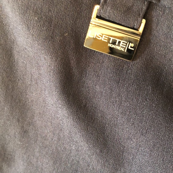 Lisette L Montreal Solid Magical Lycra Slim Pants Navy blue sz2 - Picture 4 of 8